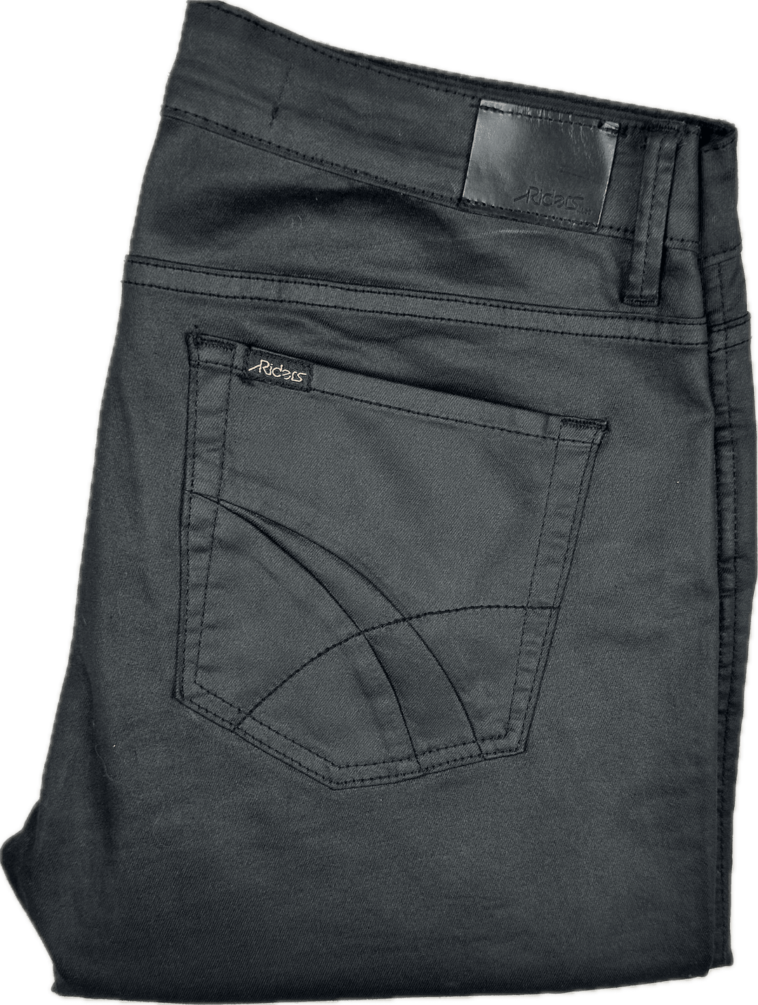 Lee Riders 'Bumster Vegas' Skinny Black Jeans- Size 14 - Jean Pool