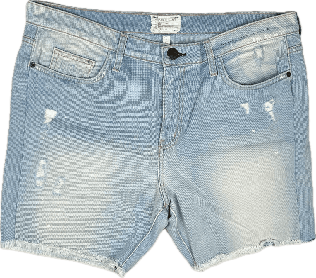 Current Elliot The Cut off Bermuda Short Denim Shorts Size 31 Jean Pool
