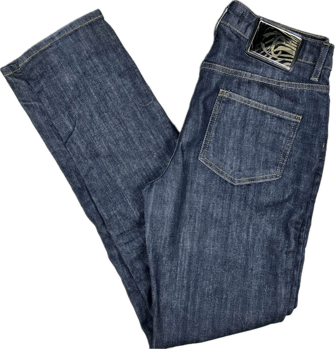 Just Cavalli Italian Ladies Distressed Slim Straight Jeans - Size 28 - Jean Pool