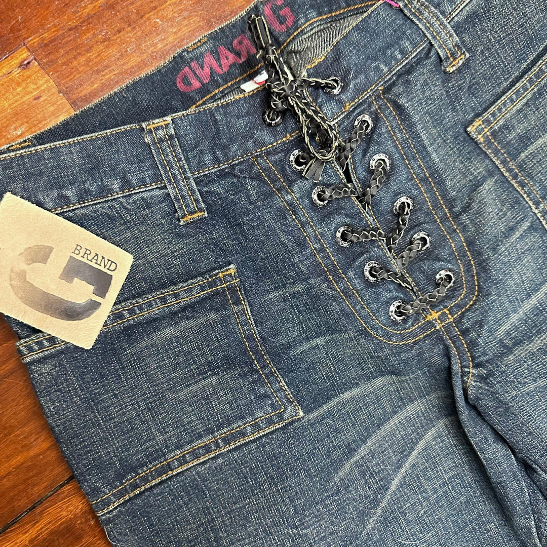 NWT -G Brand Lace up Flare Denim Jeans Size- 29 - Jean Pool