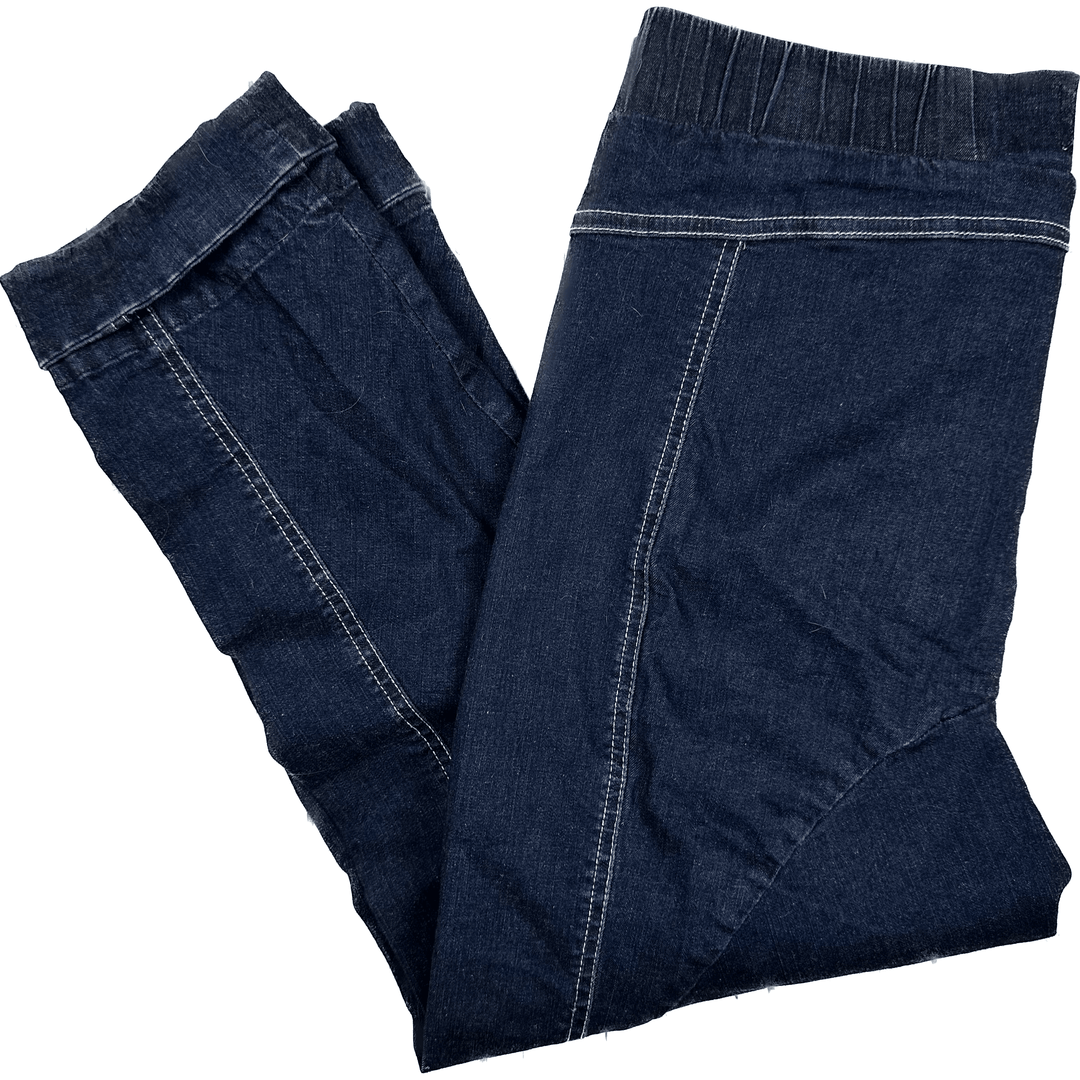 Morrison Drop Crotch Pull On Capri Jeans - Size 8 - Jean Pool
