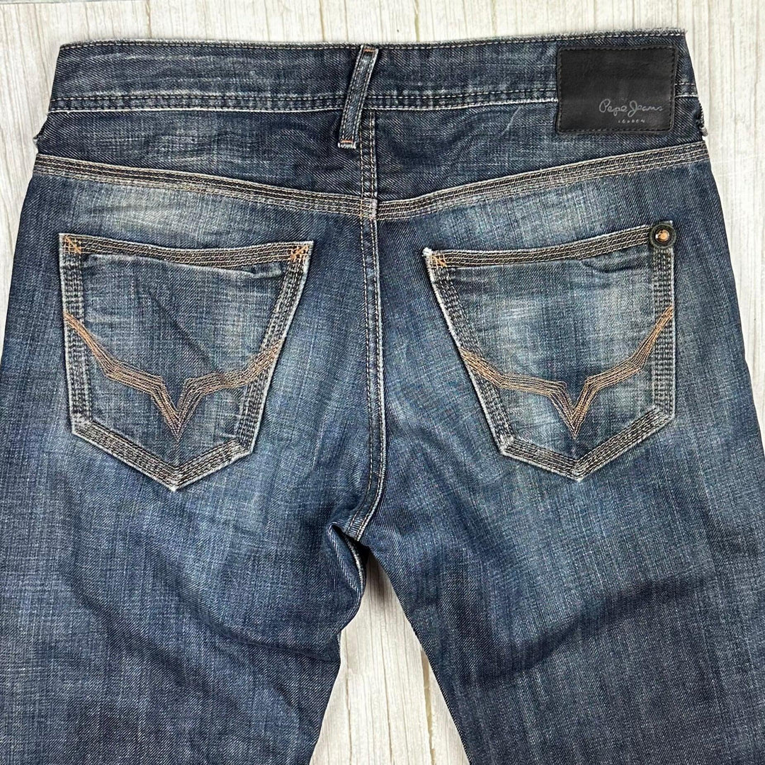 Pepe London- Mens "Scratched" Straight Jeans- Size 30/32