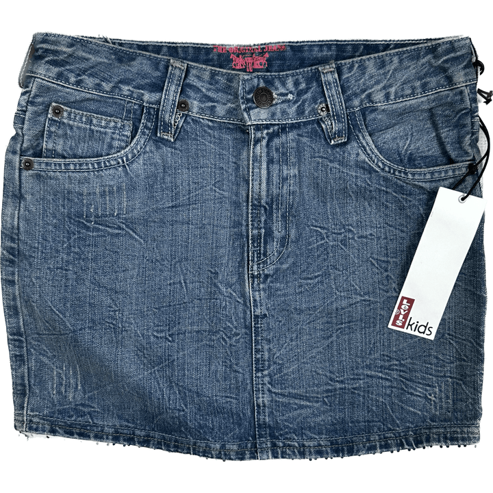 NWT- Levis Girls Denim Mini Skirt- Size 12 - Jean Pool