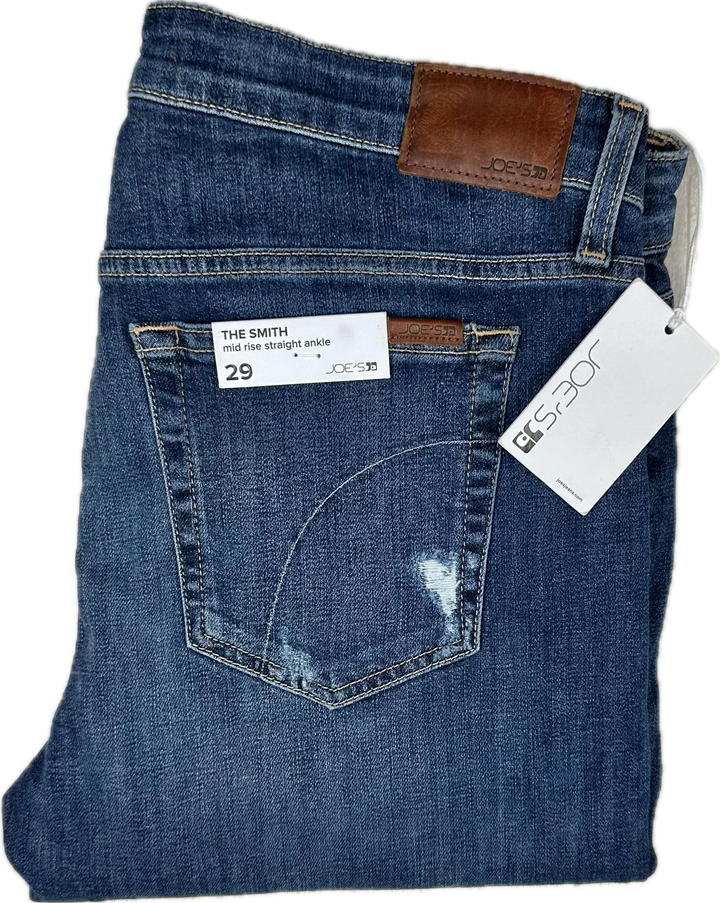 NWT-Joe's Jeans 'The Smith' Mid Rise Straight Ankle Ladies Jeans -Size 29