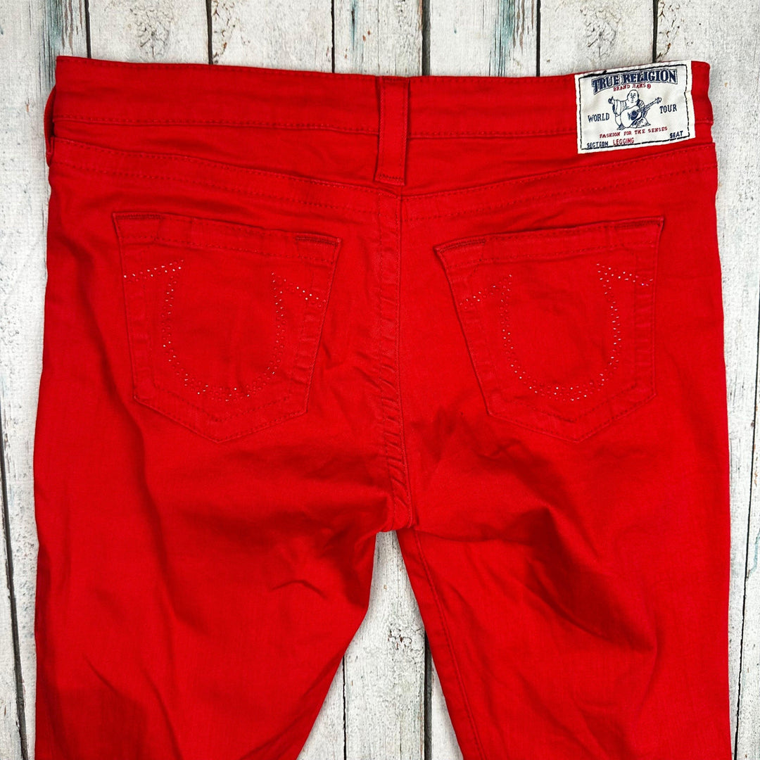 True Religion USA Made 'Legging' Red Skinny Jeans- Size 31 - Jean Pool