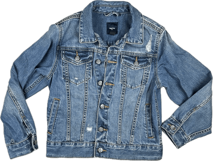 GAP Kids Classic Distressed Denim Jacket  - Size 8Y