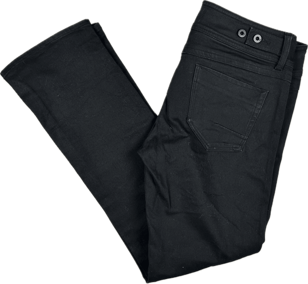 G Star RAW Womens 'New Ford Straight' Black Jeans -Size 31/30 - Jean Pool