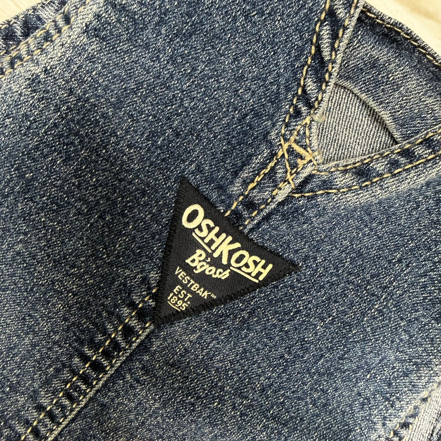 Osh Kosh Logo front Denim Toddler Overalls - Size 3T