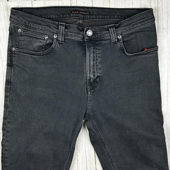 Nudie 'High Kai' Used Black Wash Jeans- Size 33/34