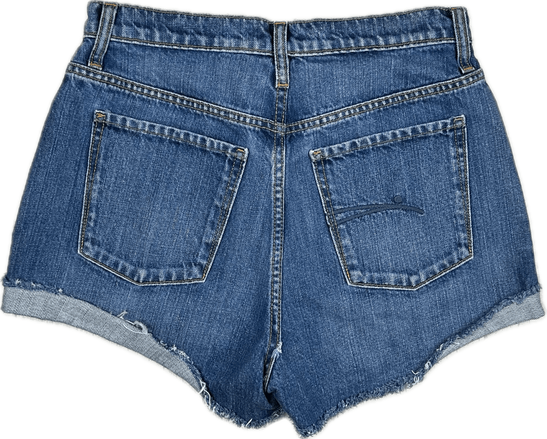 Nobody 'Skyline Short Fray' High Relaxed Shorts - Size 26