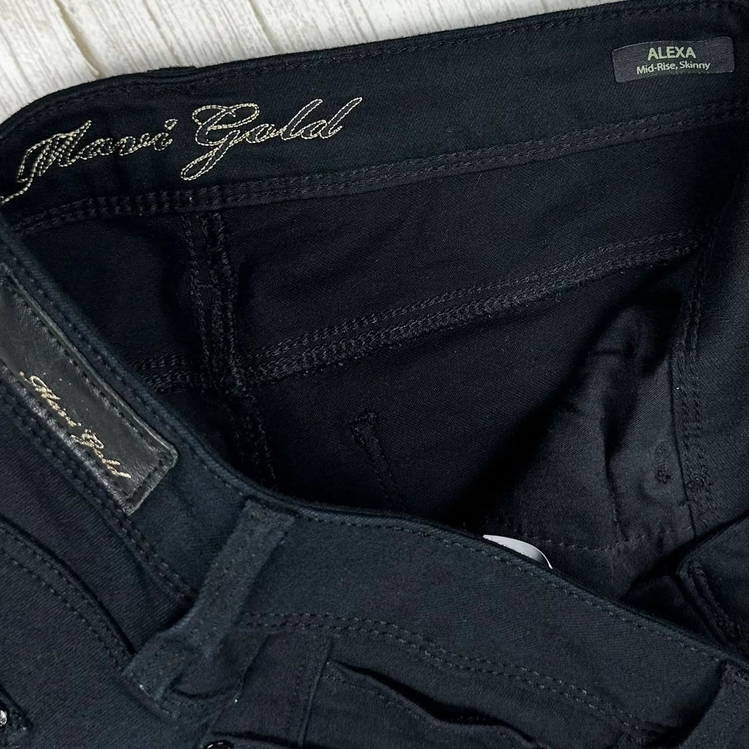 Mavi Gold 'Alexa' Mid Rise Black Skinny Jeans -Size 27/32