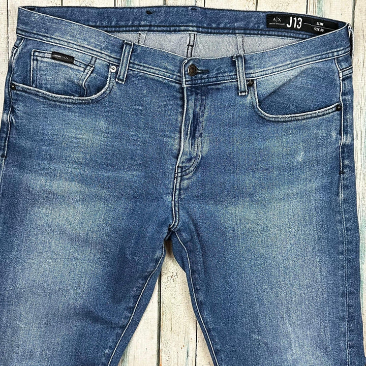 Armani Exchange Mens J13 Slim Straight Jeans -Size 36 - Jean Pool