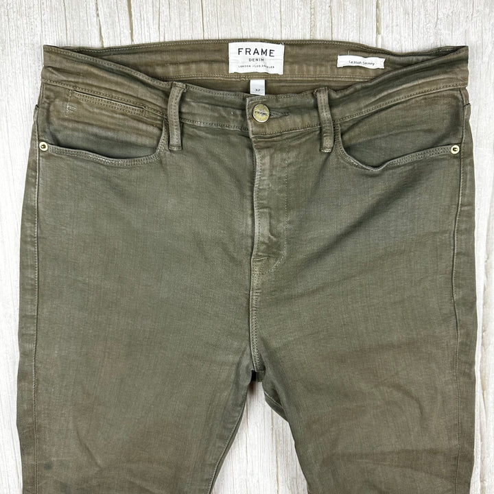 Frame Denim 'Le High Skinny' Army Green Jeans -Size 32