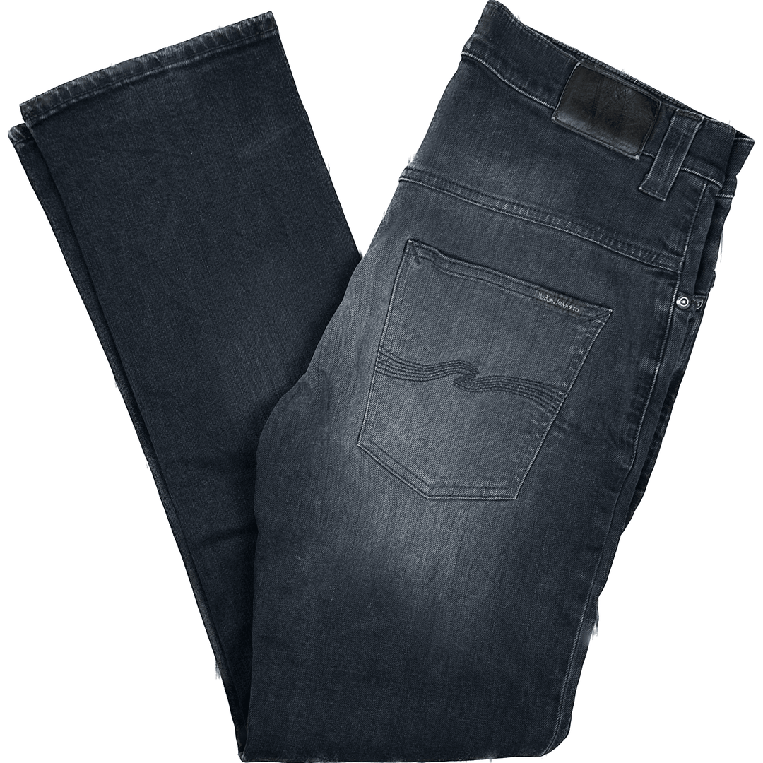 Nudie Jeans Co. 'Thin Finn' Org. Black and Grey Jeans - Size 33/32 - Jean Pool