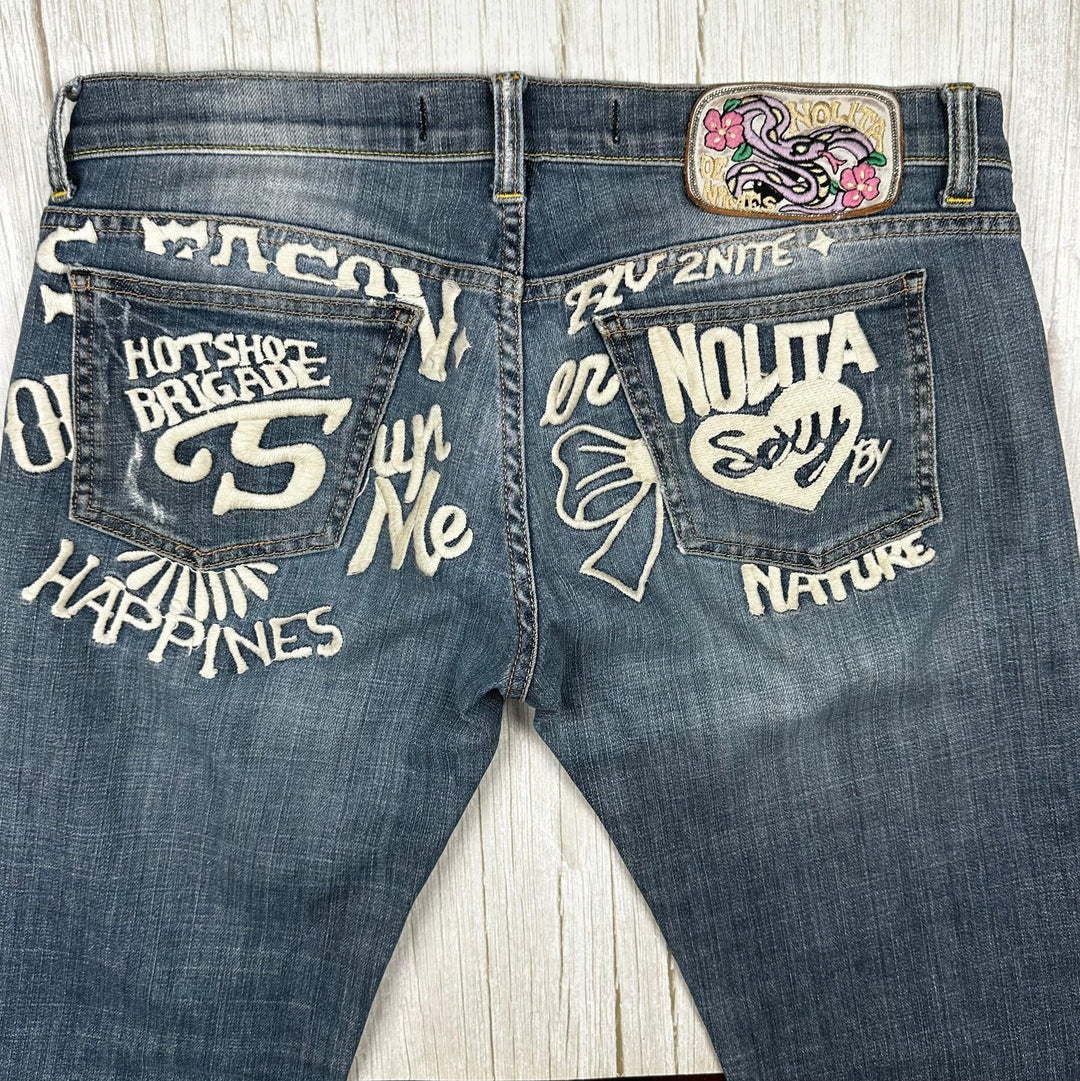 Nolita - Stunning Logo Seat Low Rise Jeans -Size 30 - Jean Pool