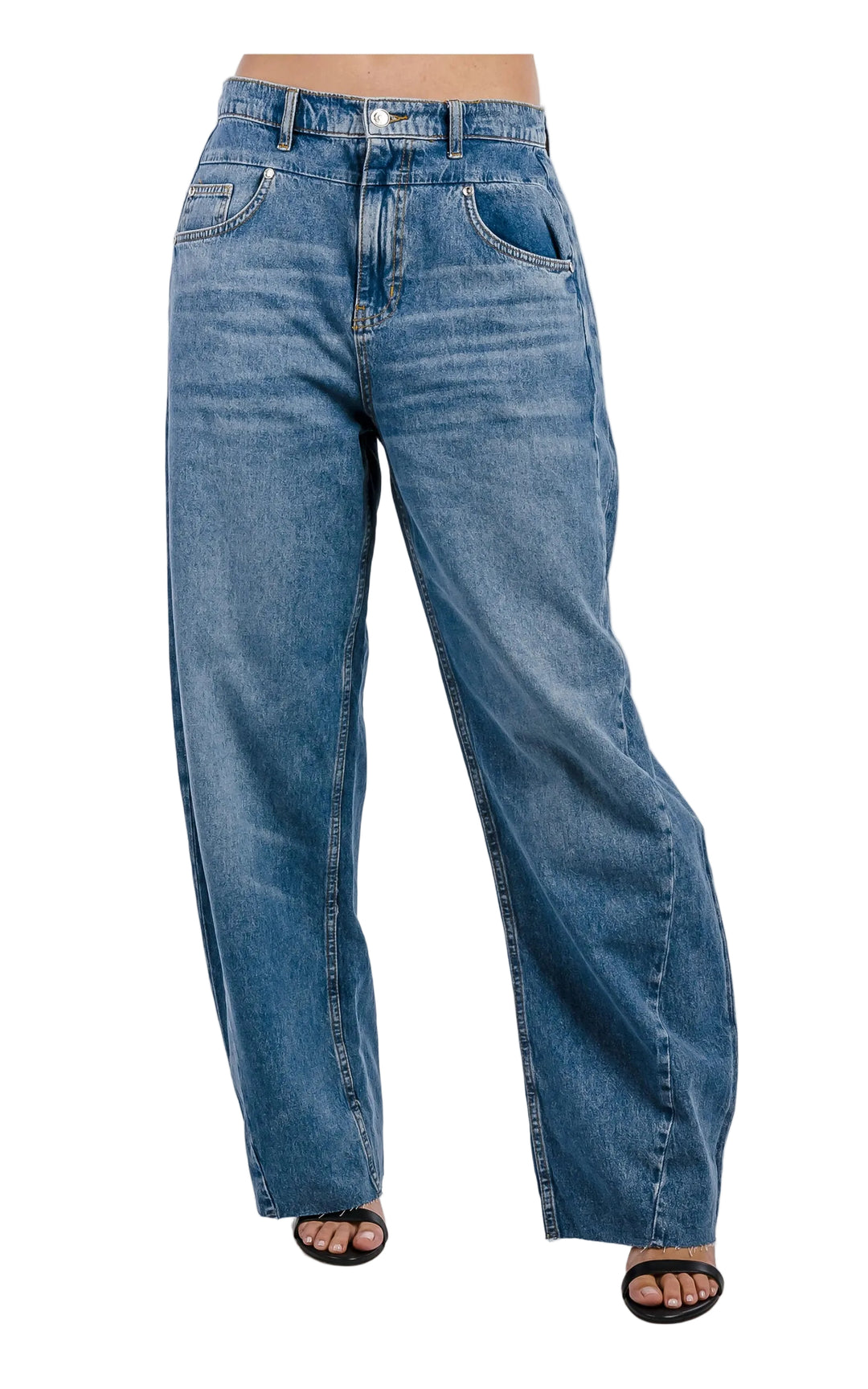NEW- Liu-Jo Jeans Italian Ladies Barrel Leg Jeans - Size 25
