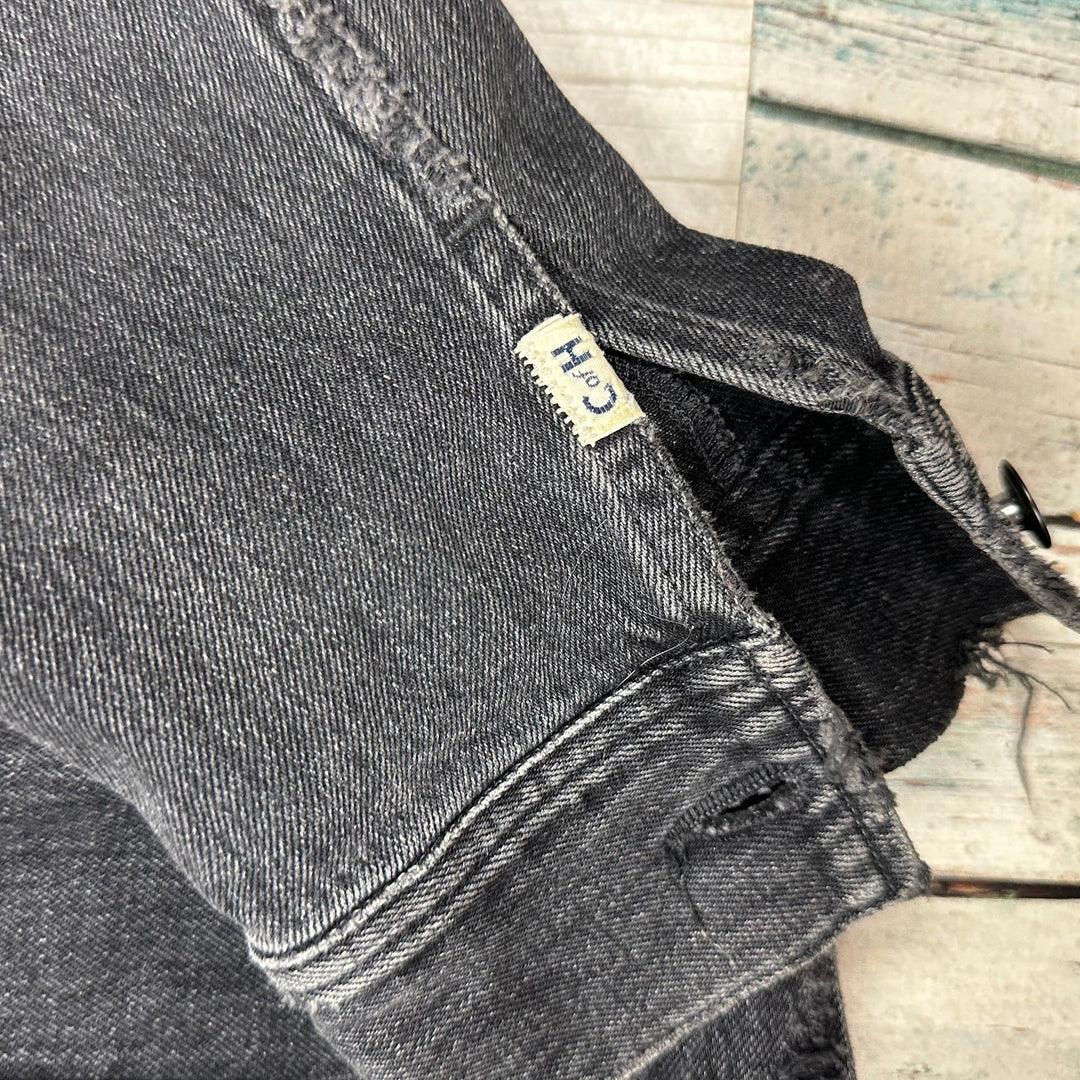 Citizens of Humanity Washed Black Denim Jacket  - Size M