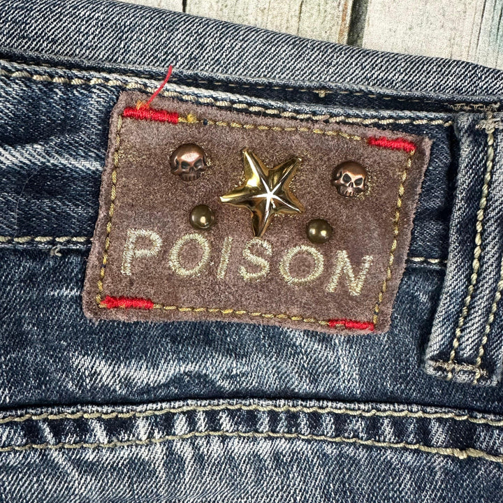 Poison Jeans Mens Distressed Straight Jeans - Size 32 - Jean Pool