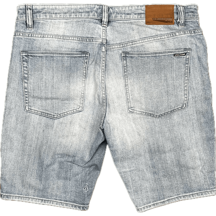 Volcom 'Solver' Mens Classic Denim Shorts -Size 36 - Jean Pool