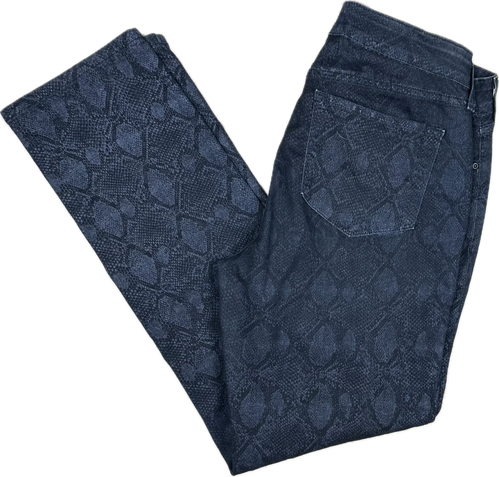NYDJ  Snakeskin Printed Skinny Jeans -Size 8US or 12AU