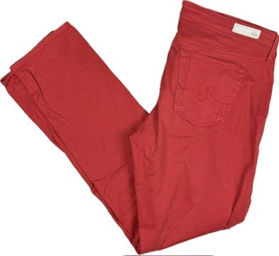 AG Adriano Goldschmied  'the Stilt'  Cigarette Slim Fit Red Jeans- Size 31R
