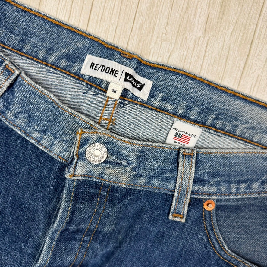 RE/DONE Patch Panelled Relaxed Crop Jeans -Size 30