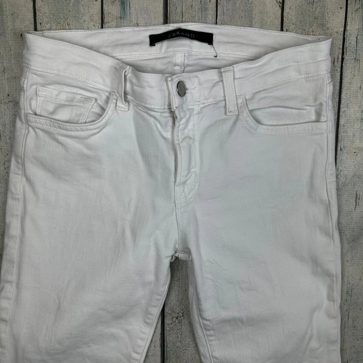 J Brand 'Skinny Leg' Mid Rise Blanc White Jeans - Size 27 - Jean Pool