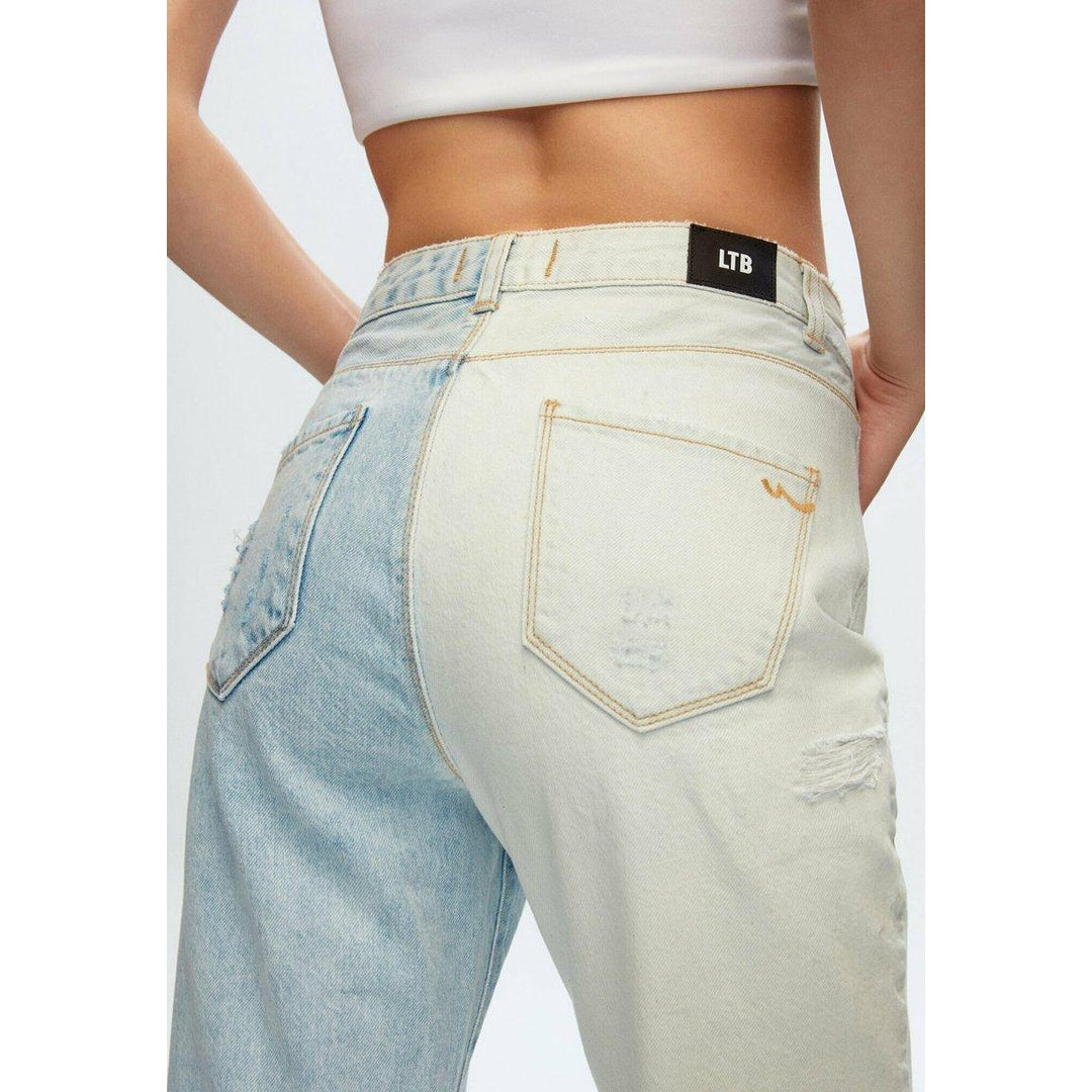 NWT- LTB Ladies 'Selina' Bleach Contrast Slim Mom Jeans -Size 28 - Jean Pool