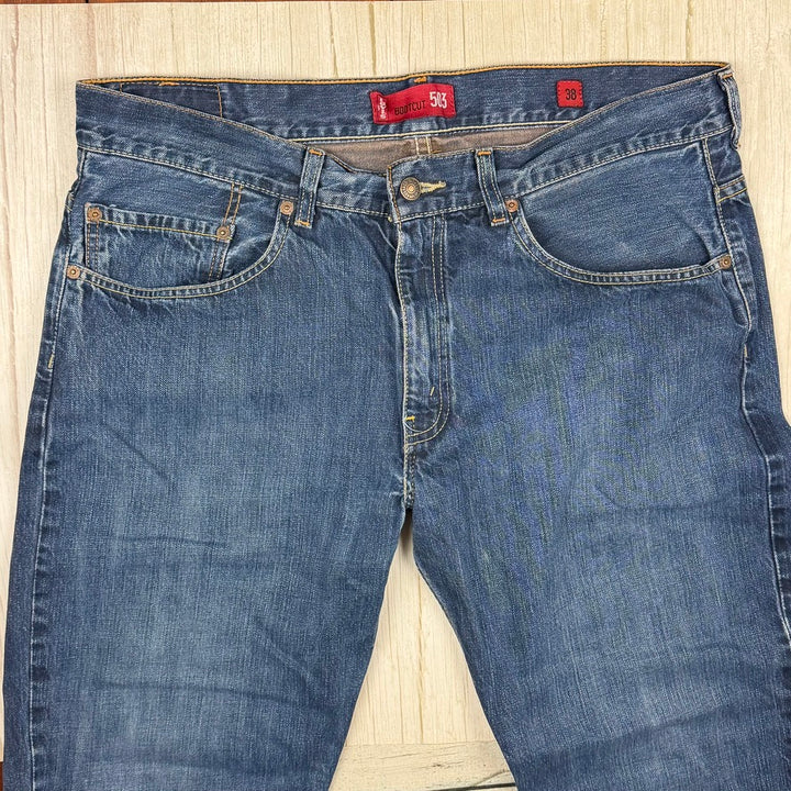 Mens Levis Classic Bootcut 503 Denim Jeans - Size 38/30