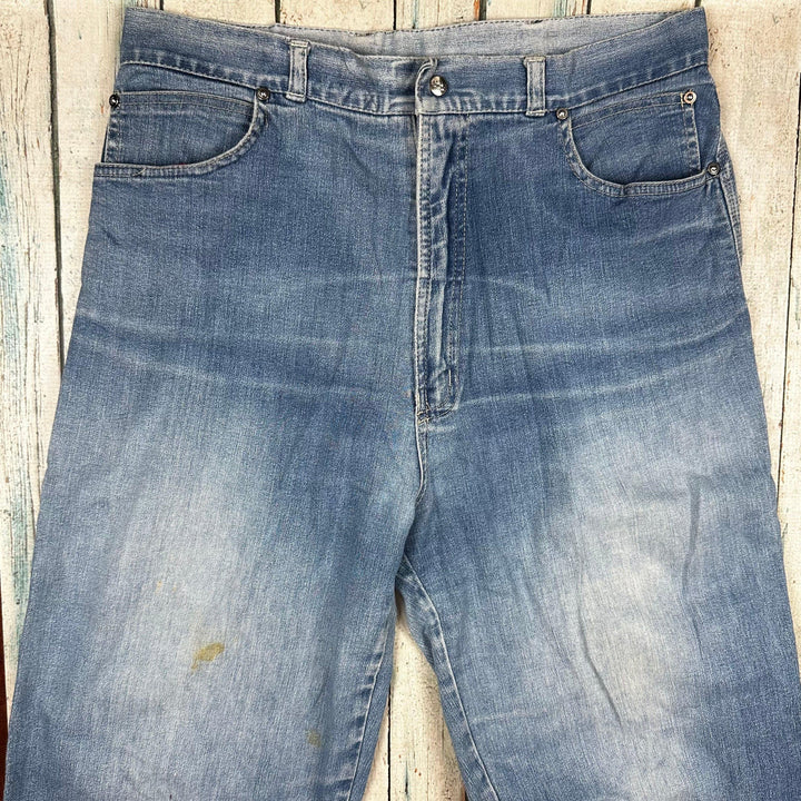 80's Vintage 777 Australian Made Tapered Jeans-Suit Size 10/12 - Jean Pool