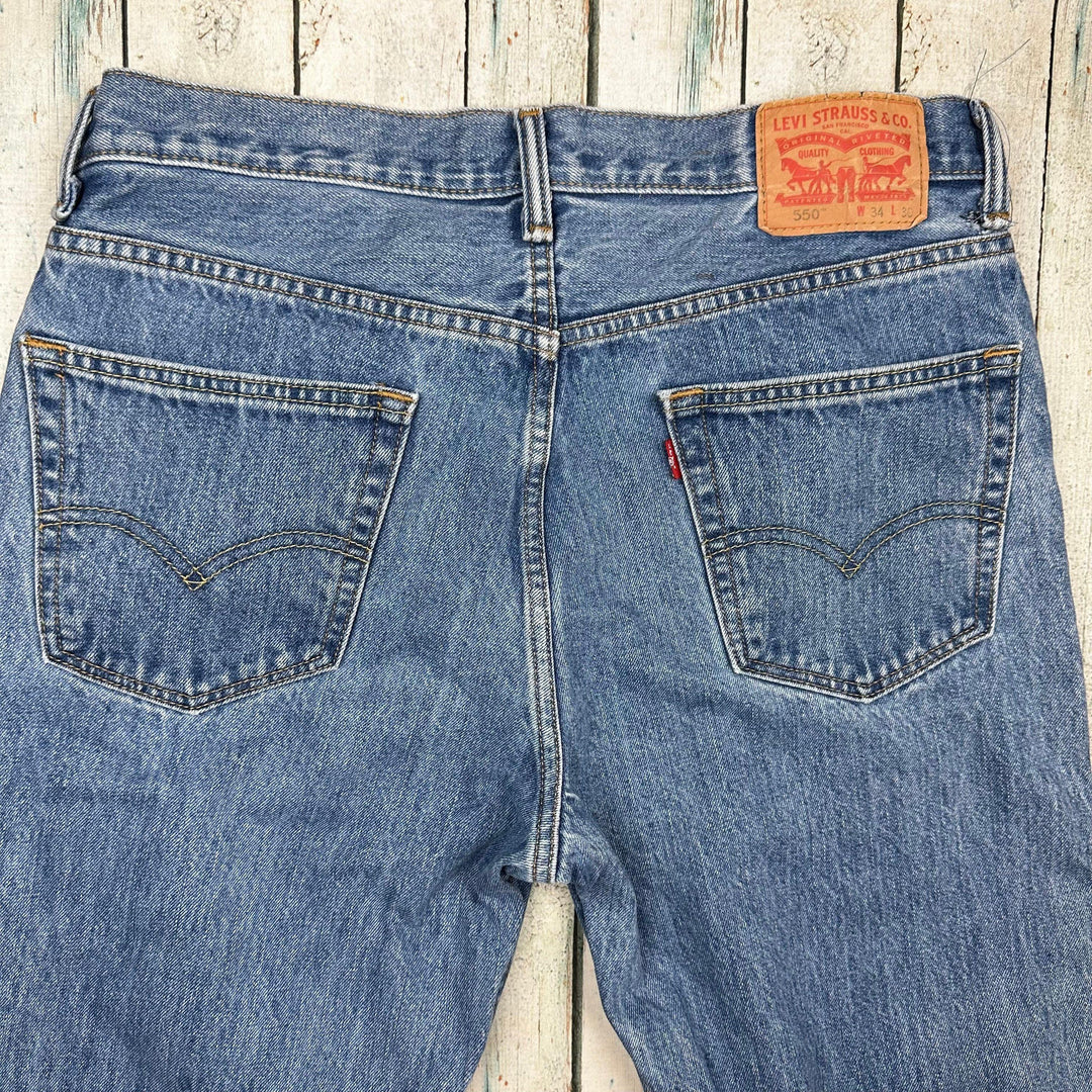 Levis 550 Relaxed Fit Denim Jeans -Size 34/30 - Jean Pool