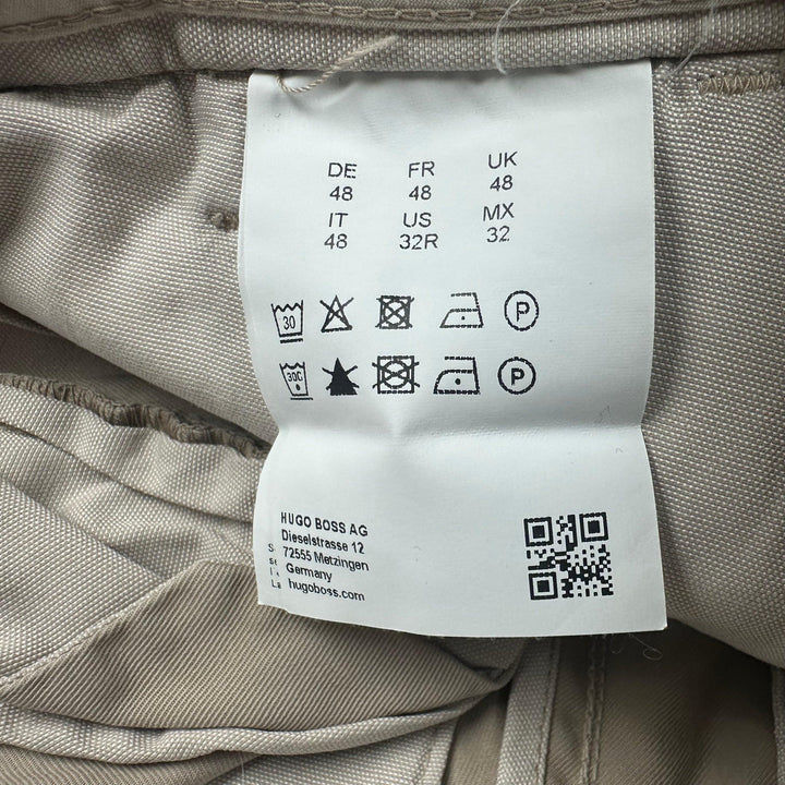 Hugo Boss Mens Beige Stretch Chino  -Size 32