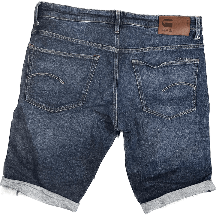 G Star RAW 3301 Straight Stretch Mens Shorts -Size 36 - Jean Pool