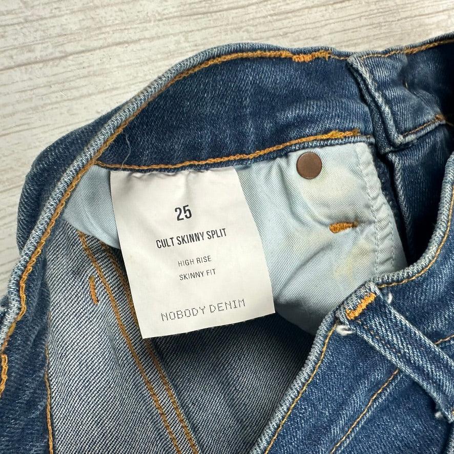 NOBODY Cult Skinny Split- Prime Wash Jeans- Size 25