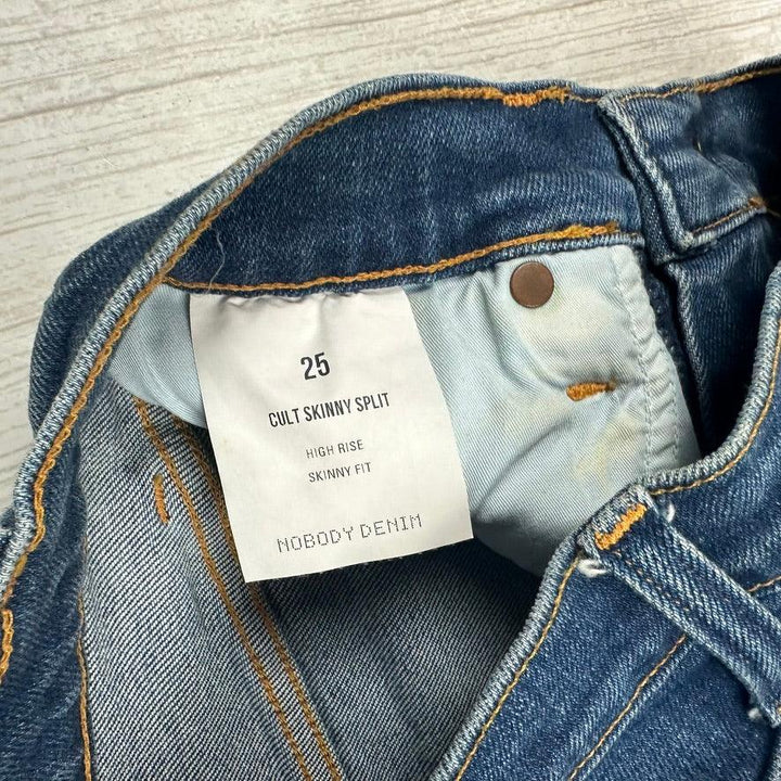 NOBODY Cult Skinny Split- Prime Wash Jeans- Size 25