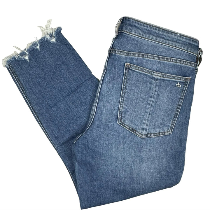 Rag & Bone 'Cate' Mid Rise  Shorty Skinny Jeans - Size 30