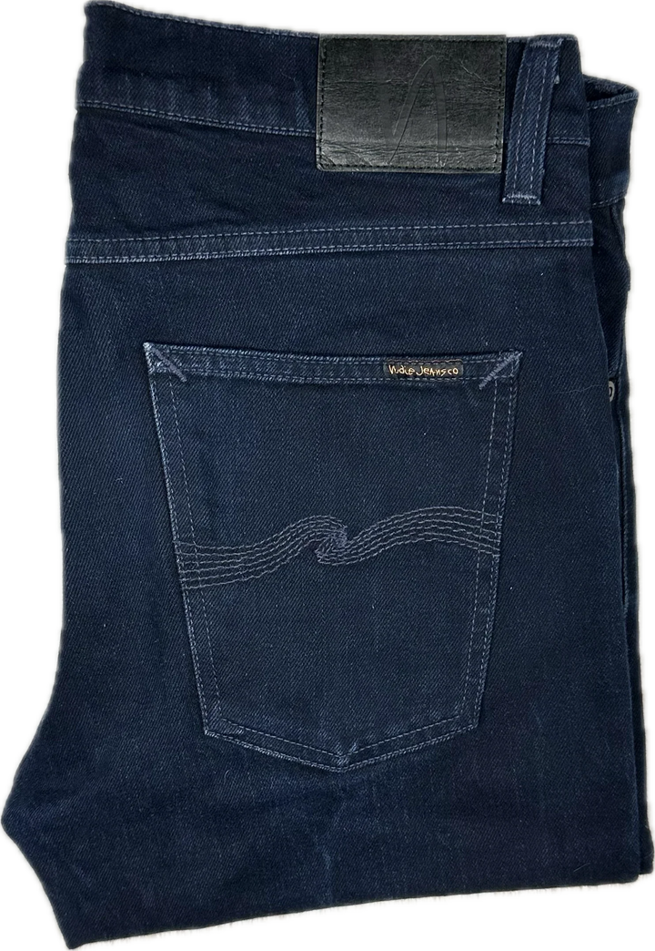 Nudie 'Lean Dean' Dry Indigo Indigo Wash Organic Cotton Jeans- Size 34/32