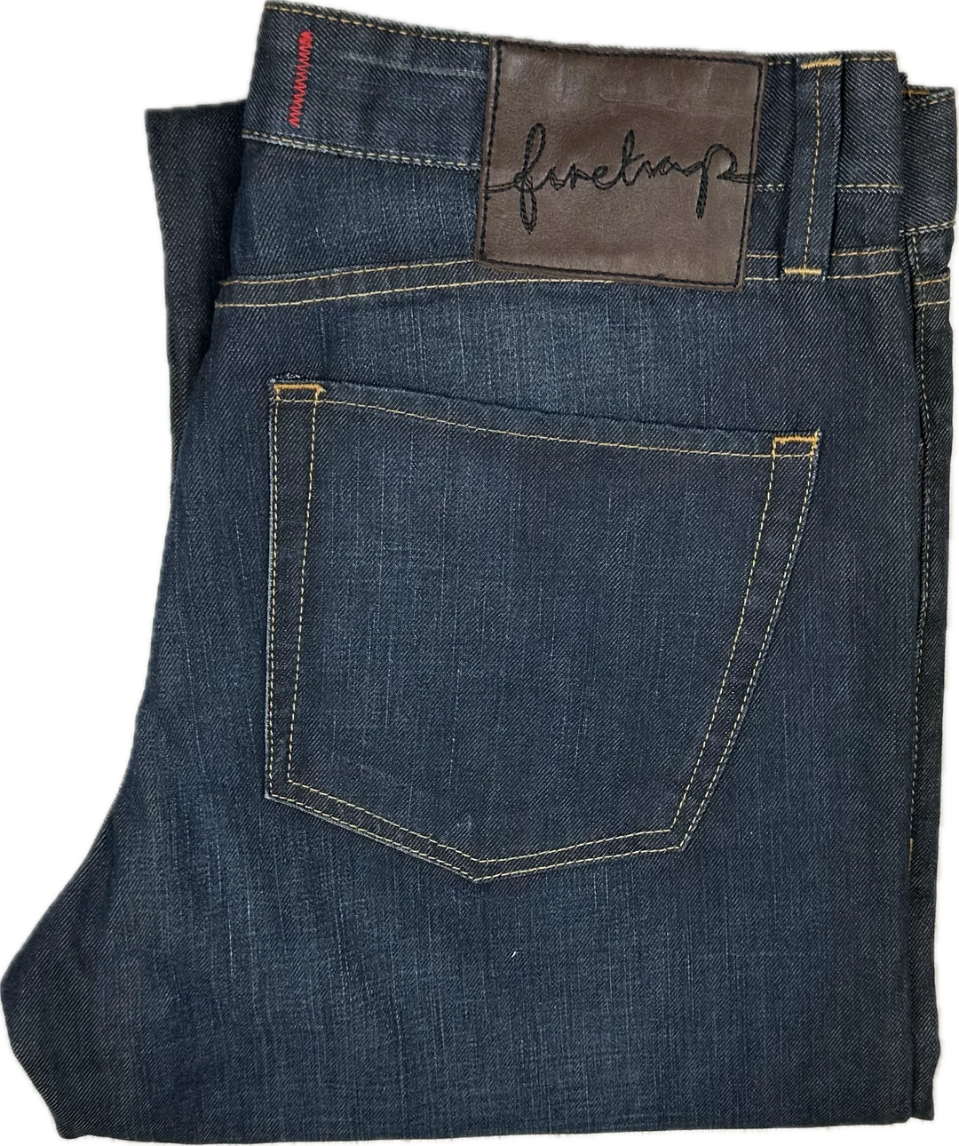 Firetrap Black Seal 'Hooper Comfort' Mens Relaxed Jeans - Size 36