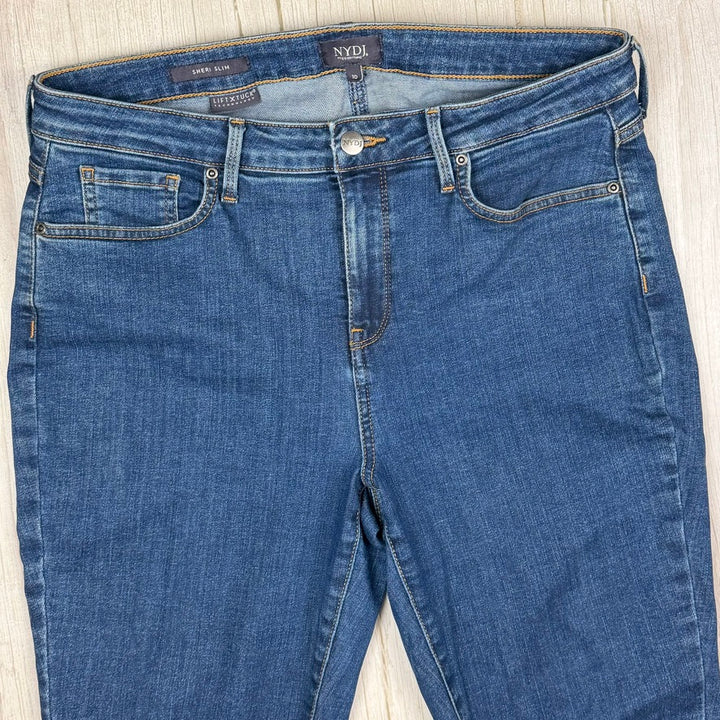 NYDJ - Lift & Tuck 'Sheri Slim' Straight Leg Jeans -Size 10 US suit AU 14