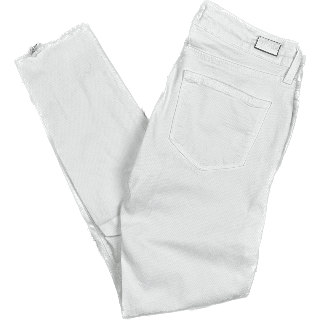 Paige Denim 'Verdugo Ankle' White Jeans- Size 27 - Jean Pool