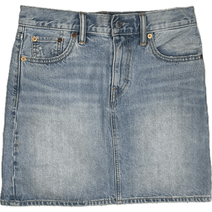 Levis Light Wash Classic Denim Skirt - Size 26 - Jean Pool