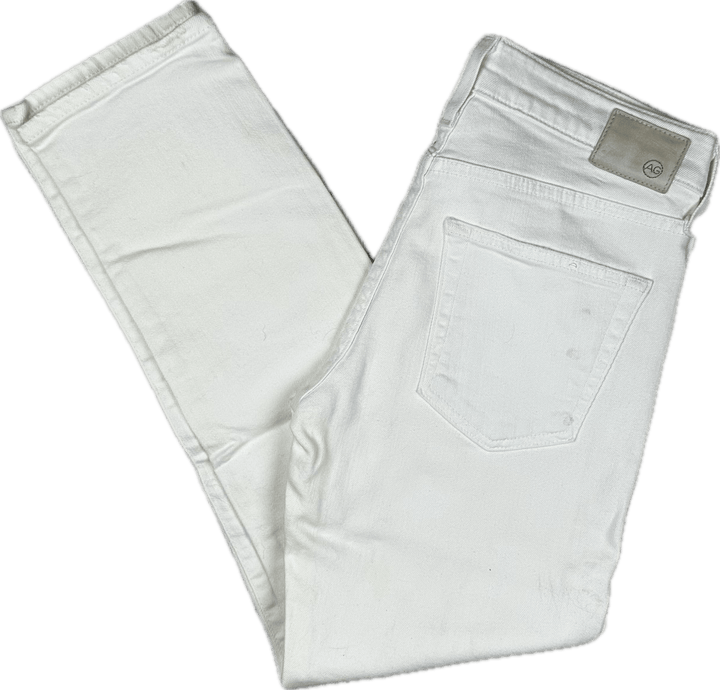 AG Adriano Goldschmied 'Ex-Boyfriend Slim' White Jeans - Size 25R