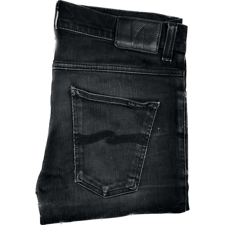 Nudie 'Lean Dean' Dry Cold Black Wash Organic Cotton Jeans- Size 34 - Jean Pool