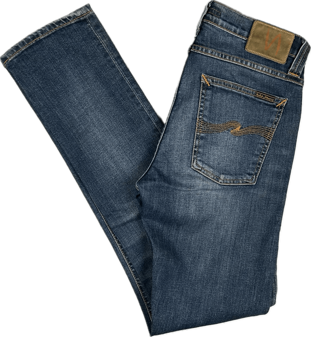 Nudie Jeans Co. 'Tube Tom' Org Blue Nights Jeans - Size 29/32 - Jean Pool