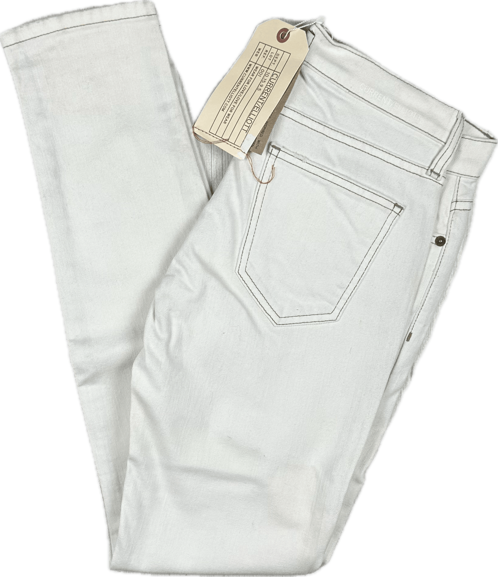 NWT- Current/Elliot 'The Ankle Skinny ' Sandy White Jeans- Size 25 - Jean Pool