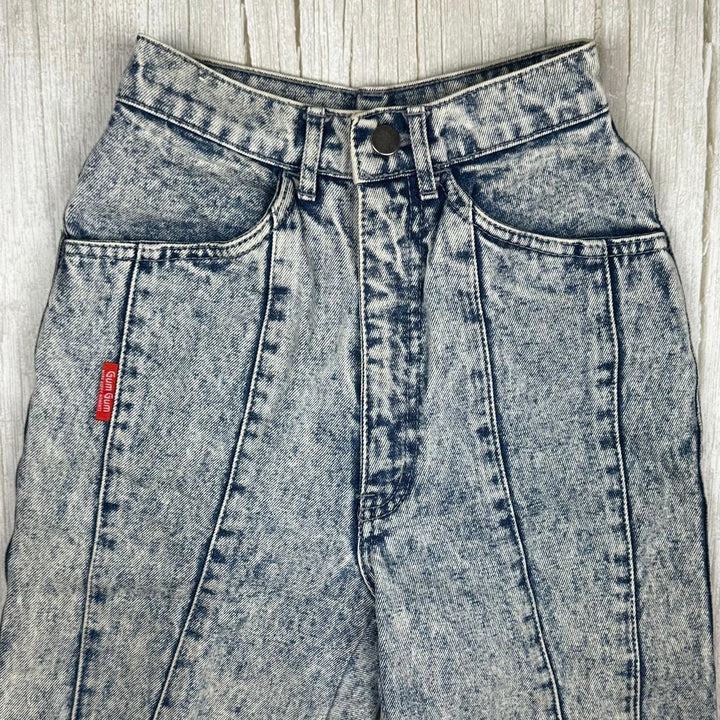 Gum Gum 1980's Vintage High Waisted Baggies Jeans- Suit XXS