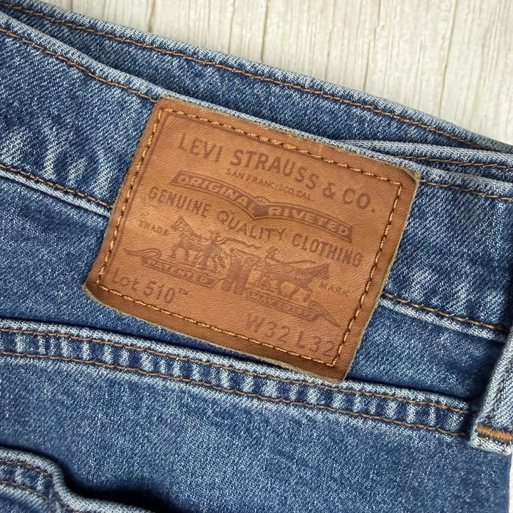 Levis Premium 510 Mens 'Big E' Slim Fit Jeans -Size 32R