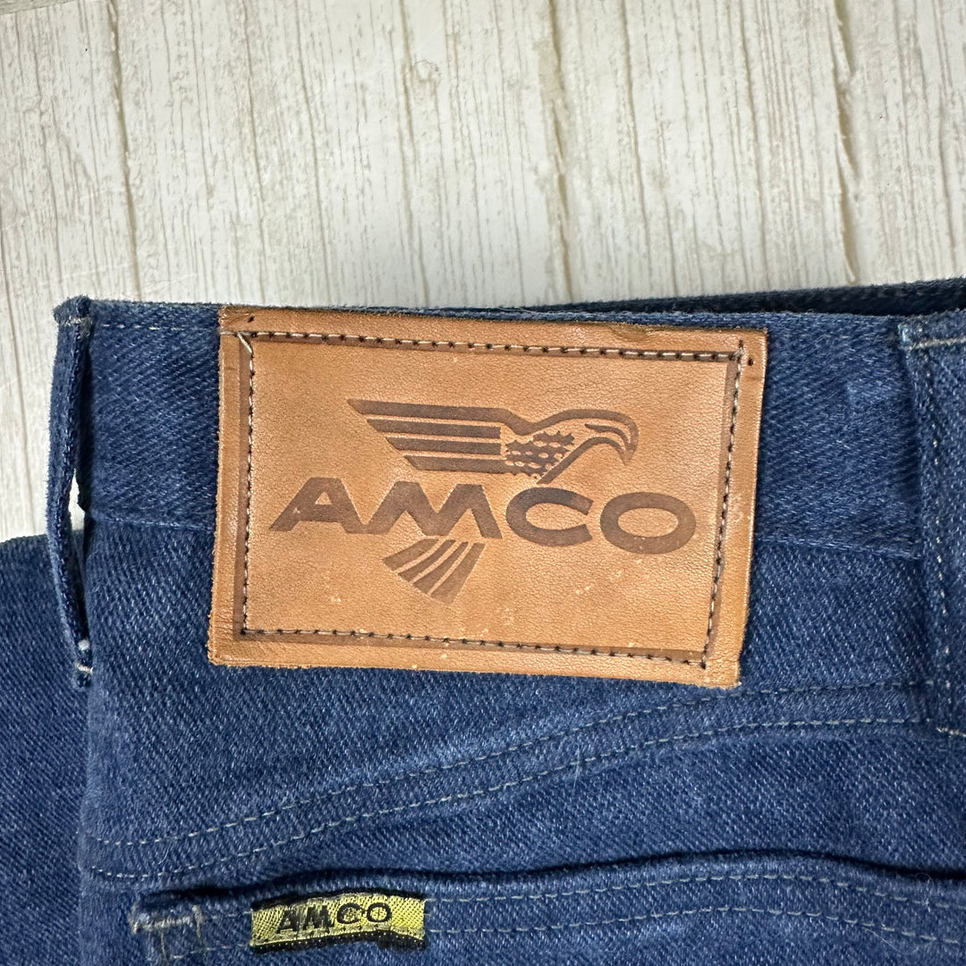NEW - AMCO 70's Vintage Rare Australian Made Flare Jeans HTF - Suit Size 9/10