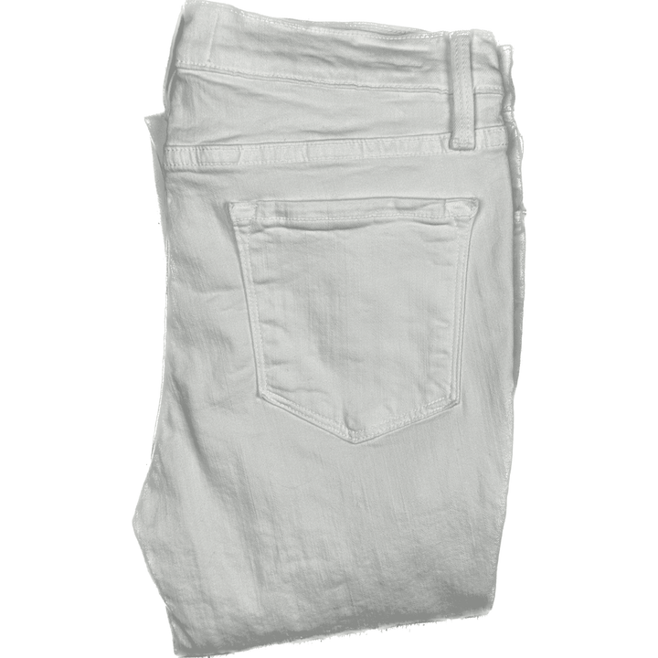 Frame Denim 'Le Skinny de Jeanne' White Busted Front Jeans -Size 29 - Jean Pool