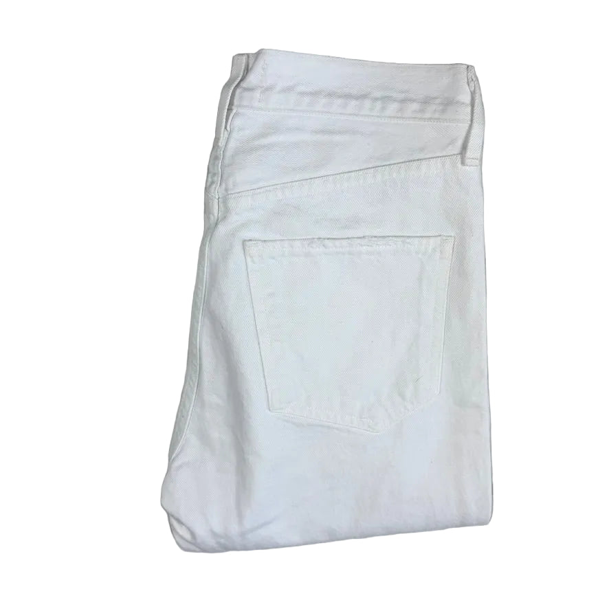 AGOLDE Distressed White High Rise &